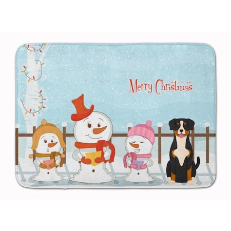 Carolines Treasures Merry Christmas Carolers Entlebucher Machine Washable Memory Foam Mat BB2369RUG
